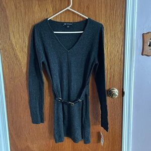 INC dark grey autumn dress